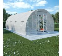 Reinforced Steel Walk-in Polytunnel Greenhouse with Door and Windows (6 Sizes)