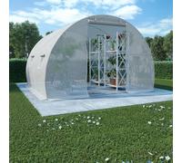 Reinforced Steel Walk-in Polytunnel Greenhouse with Door and Windows (6 Sizes)