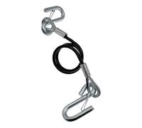 Reinforced Tow Cable - Tow Cable with Hooks - Reinforced Core in High Strength Steel 70cm with Galvanised S-Hook for Trailer Car