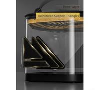 Reinforced transparent fishing bucket with foldable design, triple supports, and thickened double layer bottom to prevent leaks during For Live fish transport (8L)