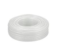 Reinforced Transparent Hose Pipe - 15 Meter | PVC Clear Hose with Braided Mesh | 8mm ID (5/16”), 15mm OD | Flexible Multipurpose Pipe for Air, Water, Low-Pressure Fluids, Gardening & Industrial Use