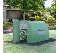 Outsunny Green Steel 6.5 x 10ft Walk In Polytunnel Greenhouse - Size: 2 x 3m - Wilko