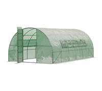 Reinforced Walk-In Polytunnel Greenhouse with Metal Hinged Door