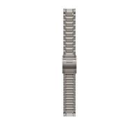 Reinforced watchband with arrow links and folding clasp Garmin Quickfit® 22 Argenté TU