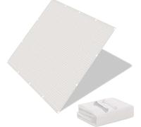 Reinforced50x100 cm - UV & Tear Resistant Garden Fence Cover Windproof with Cable Ties & Ropes for Patio/Terrace/Enclosure White