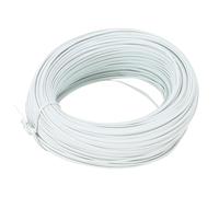 Reinforcing Steel Tying Wire 100m Length 0.45 Flat Type Galvanised Iron PVC - Erosion, High Stretchability, Indoor and Outdoor Use (White)