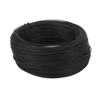 Reinforcing Steel Tying Wire 100m Length 0.45 Flat Type Galvanised Iron PVC - Erosion, High Stretchability, Indoor and Outdoor Use (Black)
