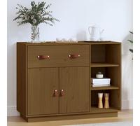 reinier pinewood sideboard with 2 doors 1 drawer in honey brown
