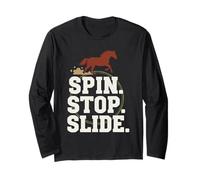 Reining Rider Western Reining Reiner Slide Stop Spin Stop Long Sleeve T-Shirt