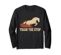Reining Rider Western Reining Reiner Slide Stop Spin Stop Long Sleeve T-Shirt