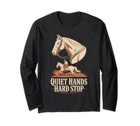 Reining Rider Western Reining Reiner Slide Stop Spin Stop Long Sleeve T-Shirt