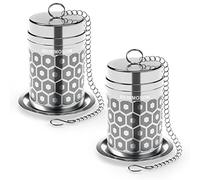 Reinmoson 2 Pack 304 Stainless Steel Tea Strainer for Loose Tea 1.5”x2.2”