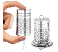 Reinmoson 2 Pack Stainless Steel Mini Tea Strainer for Loose Tea 1.2”x2.2” | Ultra Fine Mesh Loose Leaf Tea Infuser Ball, Updated 1.2” Slim Tea Diffusers for Loose Tea, Herb, Cup, Mug, Teapot