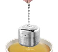 Reinmoson 2 Pack Tea Balls for Loose Tea, 304 Stainless Steel Extra Fine Mesh Tea Infusers for Loose Tea, Retractable Chain Design Tea Strainers for Loose Leaf Tea Single Cup, Come with 2 Drip Trays