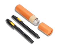 REINREUDE 2Pcs Heat Erasable Fabric Marker Pen, Professional Heat Erasable Sewing Chalk - Refillable Fabric Markers Pen Set with 20 Wax Sticks, Washable Tailors Chalk Pencil for Dressmaking & Crafts
