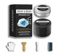 REINREUDE Epoxy Polish & Cleaner Kit for Restoring High Gloss - Safe Scratch Removal Compound for Resin Art, River Tables, Moulds - Professional DIY Polishing Kit for Crafters & Beginners