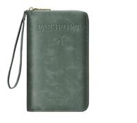 REINREUDE Passport Holder,RFID Travel Wallet,Travel Document Wallet,Multi-Functional RFID Passport Wallet,Travel Card Holder,RFID Wallet for Women,Passport Holder for Travel Holiday Essentials,Green