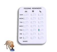 REINREUDE Pet Fee/ding Reminder, Magnetic Self-adhesive Pet Fe/eding Schedule Chart - Never Forget if You Fed Your Dog or Cat with This Daily Reminder Tracker, Prevent Overfe/eding for a Healthy Pets
