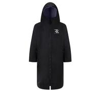 ReinRobe Adults Elite Hooded Waterproof and Windproof Equestrian Changing Riding Robe (Black/Black, Large)