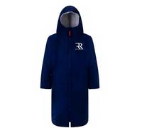 ReinRobe Adults Elite Hooded Waterproof and Windproof Equestrian Changing Riding Robe (Navy/Grey, Large)