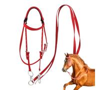 Reins for - Adjustable Rope Bridle, Headpiece, Durable Harness, Ranch Tack, Safety Reins Equipment for Riding Training in the Stable, Handling Horses and the
