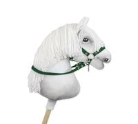 Reins for Hobby Horse. Set without a horse. Bottle green.