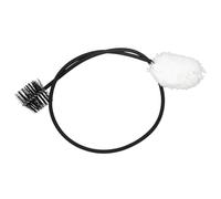 Reinscer 1 PCS Saxophone Bent Neck Inner Cavity Double-Ended Nylon + Cotton Cleaning Brush 50cm, Black&White Metal + Cotton Thread