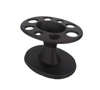 Reinscer 1 Piece Hair Brush Holder Round Hair Brush Comb Holder Black Plastic Display Rack Hair Styling Brush Stand Hairdressing Tool Shelf Accessories