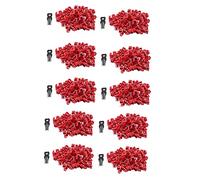 Reinscer 1000Pcs Red RJ45 Port Ethernet LAN Hub Anti Dust Cover Plug Cap Blockout Protector with Proprietary Lock and Key