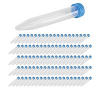 Reinscer 100Pcs Conical Centrifuge Tubes 15mL with Screw Caps, Graduated and Write Marks Lab Test Container