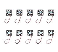 Reinscer 10pcs 50mm x 50mm x 10mm 5010 DC 12V 0.1A 2Pin Brushless Cooling Fan