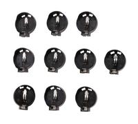 Reinscer 10pcs Black Round Button Battery Holder Case for CR2032 2016 2025