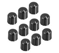 Reinscer 10Pcs Potentiometer Control Knobs for Electric Guitar Volume Tone Knobs Black D Type 6mm