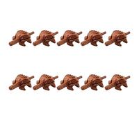 Reinscer 10X Carved Croaking Wood Percussion Musical Sound Wood Frog Tone Block Toy