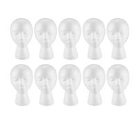 Reinscer 10X Foam Mannequin Wig Display Hat Cap Wig Holder White Foam
