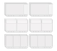 Reinscer 12 Pcs A6 Binder Pockets Cash Envelopes Clear Folder Organizer Photocard Sleeve Sheets for Credit Business Card Money Easy Install
