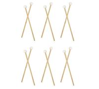 Reinscer 12 Pieces Double Head Drum Cymbal Gong Mallet Soft Hammer Sticks Mallets Rods Felt Hammer 385mm