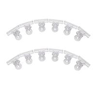 Reinscer 12Pcs Rusian C Curve Nail Pinching Clips Multi Function Tool Acrylic Nails Pinchers Transparent