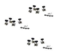 Reinscer 12Pcs Ukulele Guitar and Small 12 String Guitar Tuning Pegs Machine Heads 6R and 6L, Mounting Screws Included