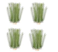 Reinscer 12X Aquarium Decorations Fish Tank Artificial Green Made of Silk Fabrics Plastic, Non- and Safe