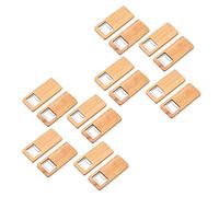 Reinscer 16 Pack Wood Beer Bottle Opener Wooden Handle Corkscrew Stainless Steel Square Openers Bar Kitchen Accessories Gift