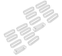 Reinscer 16Pcs Oval Tartlet Molds French Dessert Mousse Fruit Pie Tart Ring Quiche Cake Mold, Stainless Steel Tart Mousse Ring