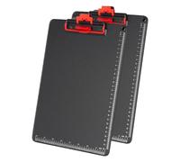 Reinscer 2 Pack Clipboards with Pen Holder, 12.5 X 9 Inch Standard Letter A4 Size Aluminum Wrapped Edge Protection Clipboard