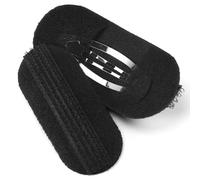 Reinscer 2 Pcs Black Sponge Hair Clip Volume Bumpit Padding Bun