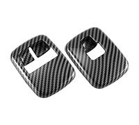 Reinscer 2 PCS Car Carbon Fiber Window Lift Switch Button Cover Trim Sticker for Smart 453 Fortwo 2015+ Accessories