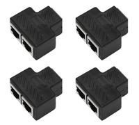 Reinscer 2 Port RJ45 Splitter Adapter LAN Network Ethernet Extender Connector Plug Lot 4pcs