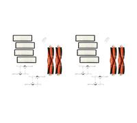Reinscer 2 Set HEPA Filter + Side Brush + Main Brush for Vacuum for S50 S55 S6 S1 S2 Robot