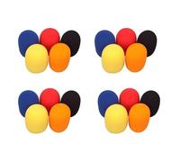Reinscer 20 Pcs Solid Color Non-Disposable Microphone Dust Cover Thickened Microphone Cover Microphone Blowout Cover for KTV