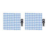 Reinscer 200 Pcs Blue RJ45 Port Ethernet LAN Hub Anti Dust Cover Plug Cap Blockout Protector with Proprietary Lock and Key