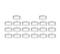 Reinscer 20Pcs 4.5cm Round Stainless Perforated Seamless Tart Ring Quiche Ring Tart Pan Pie Tart Ring with Hole Tart Shell Ring
